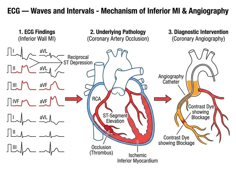ECG — Waves and Intervals diagram