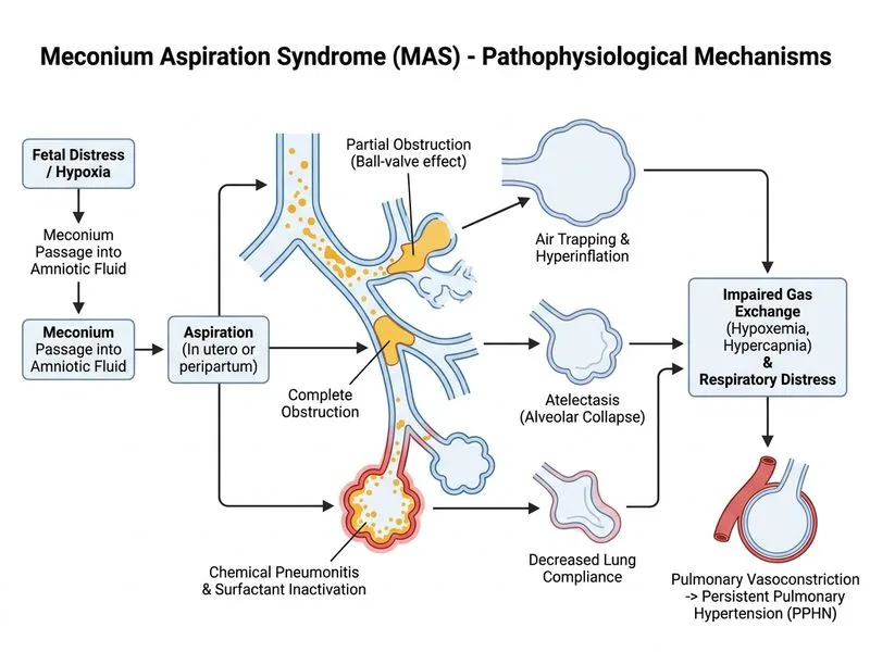 Meconium Aspiration Syndrome diagram