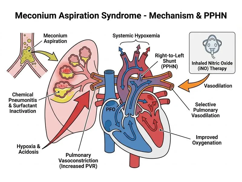 Meconium Aspiration Syndrome diagram