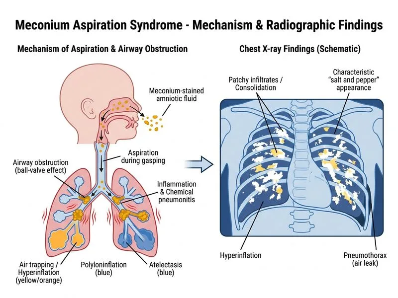Meconium Aspiration Syndrome diagram