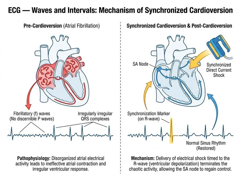 ECG — Waves and Intervals diagram