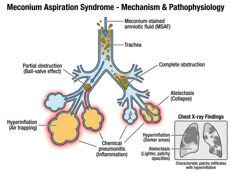 Meconium Aspiration Syndrome diagram