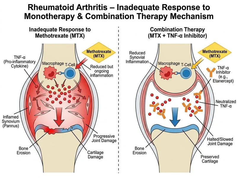 Rheumatoid Arthritis – Inadequate Response to Monotherapy diagram