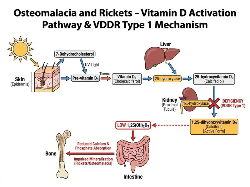 Osteomalacia and Rickets diagram