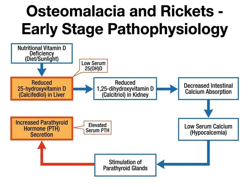 Osteomalacia and Rickets diagram