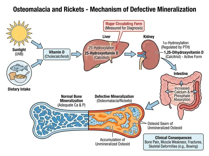 Osteomalacia and Rickets diagram