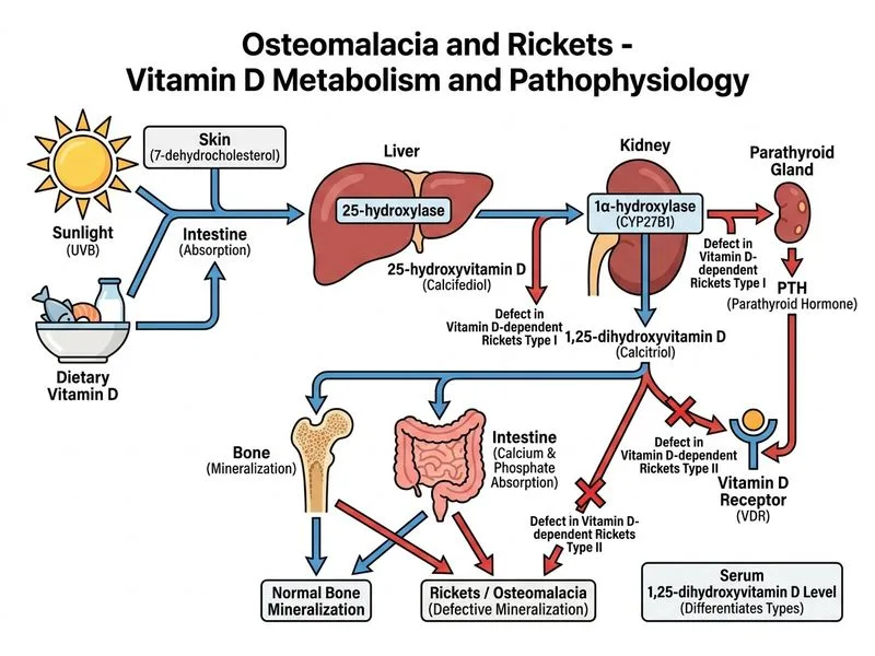 Osteomalacia and Rickets diagram