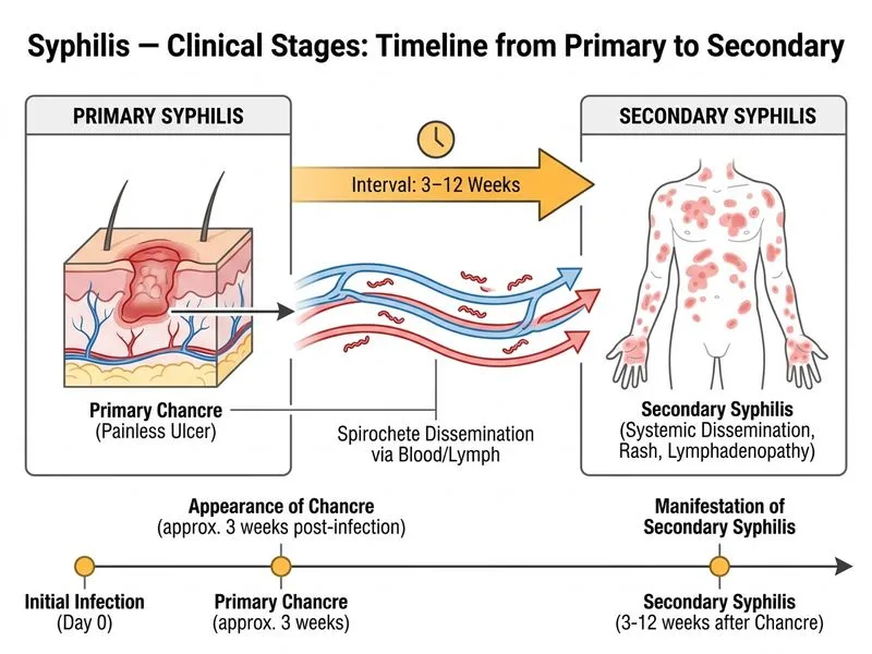 Syphilis — Clinical Stages diagram
