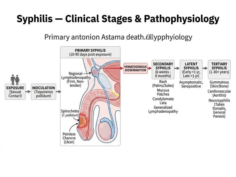 Syphilis — Clinical Stages diagram