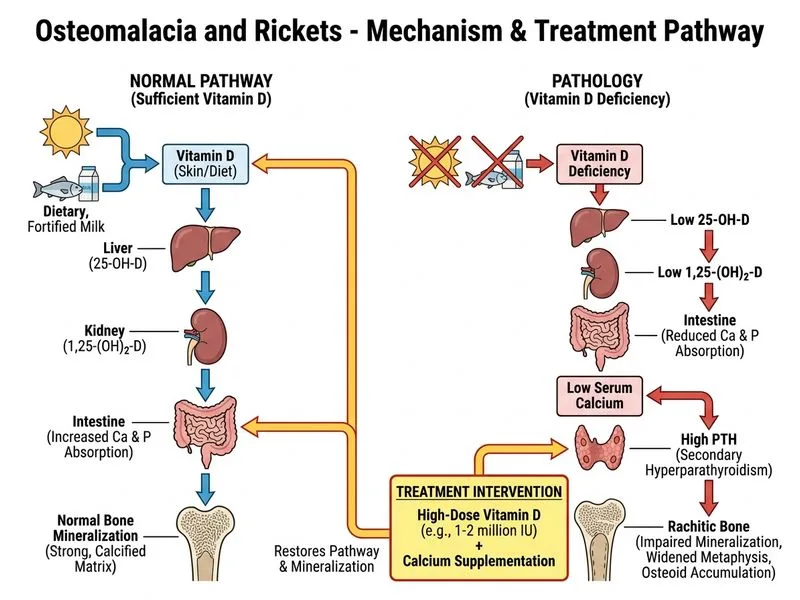 Osteomalacia and Rickets diagram