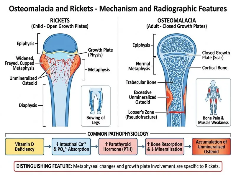Osteomalacia and Rickets diagram