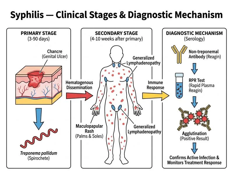 Syphilis — Clinical Stages diagram