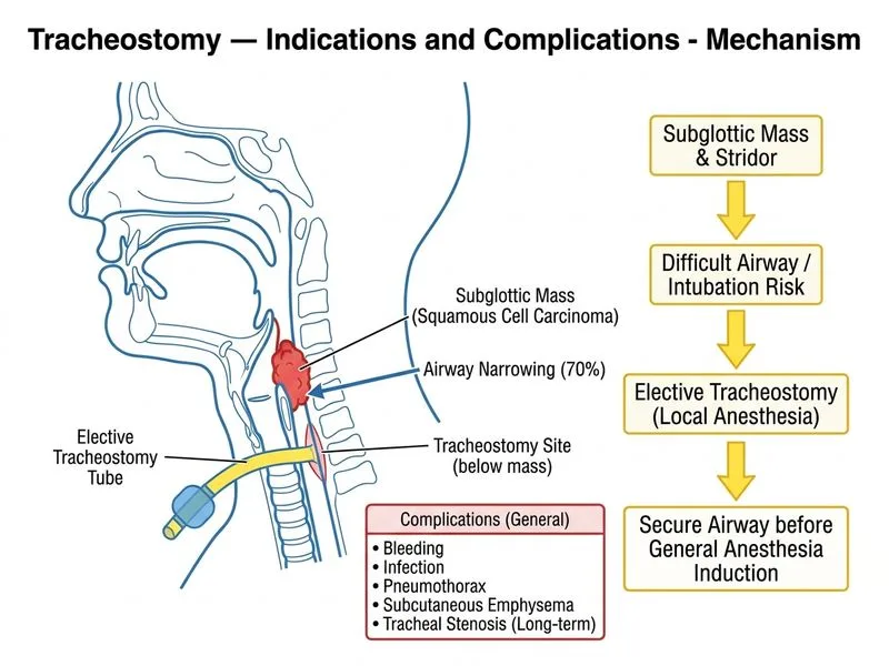 Tracheostomy — Indications and Complications diagram