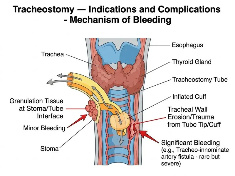 Tracheostomy — Indications and Complications diagram