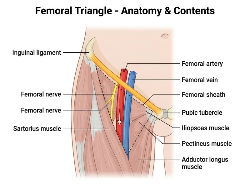 Femoral Triangle diagram