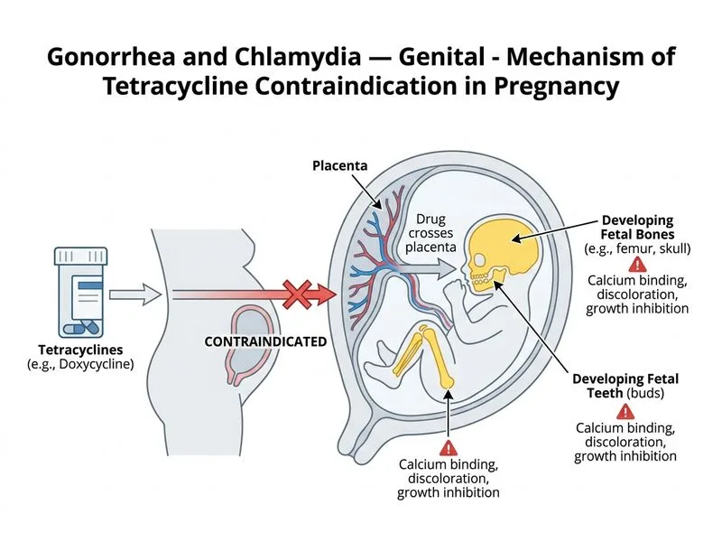 Gonorrhea and Chlamydia — Genital diagram