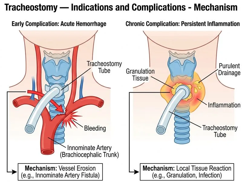 Tracheostomy — Indications and Complications diagram