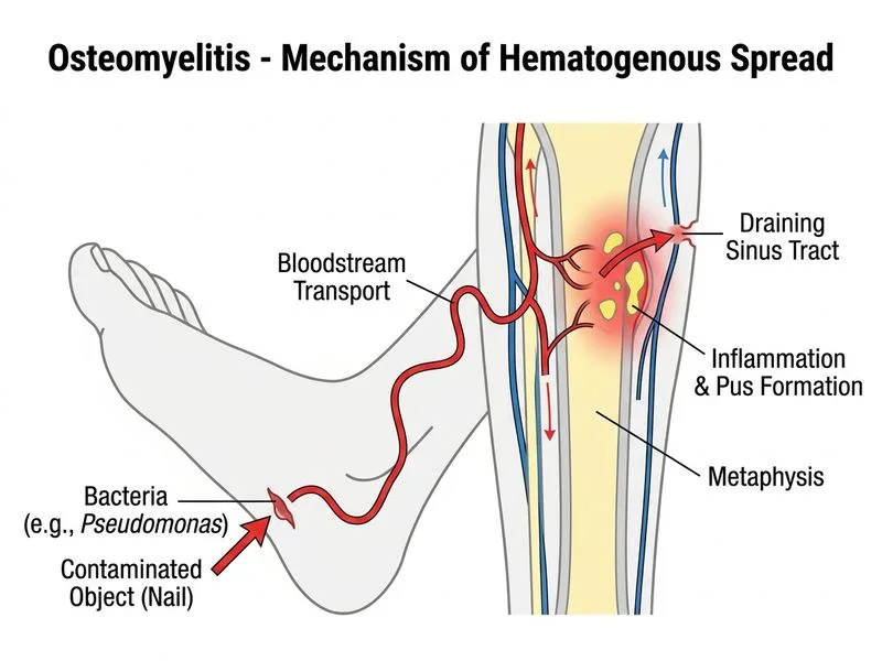 Osteomyelitis diagram