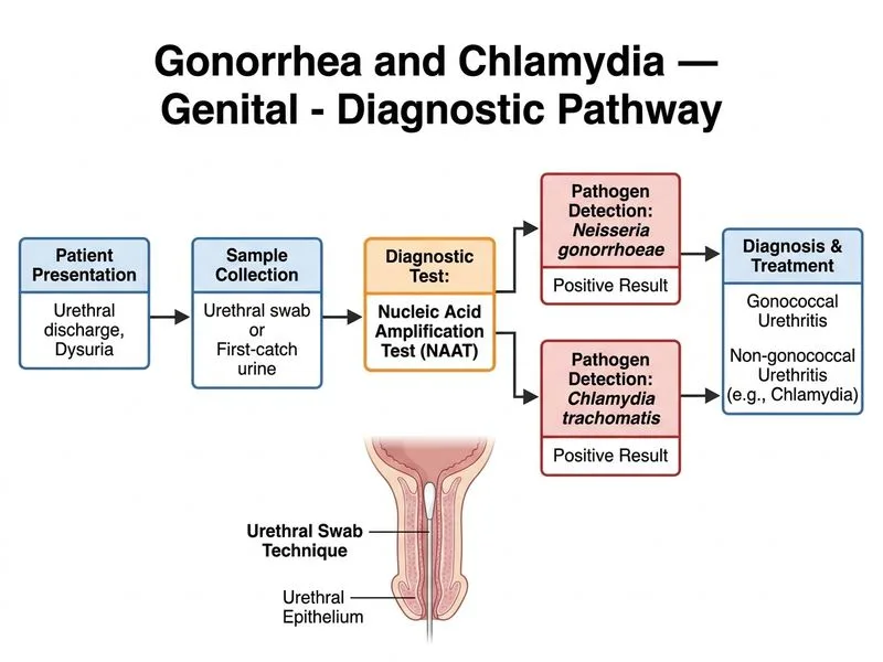 Gonorrhea and Chlamydia — Genital diagram