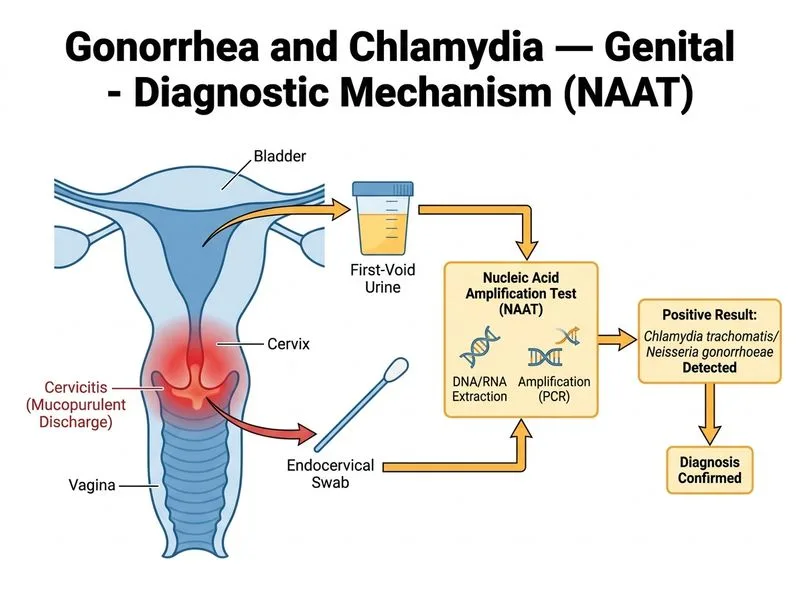 Gonorrhea and Chlamydia — Genital diagram