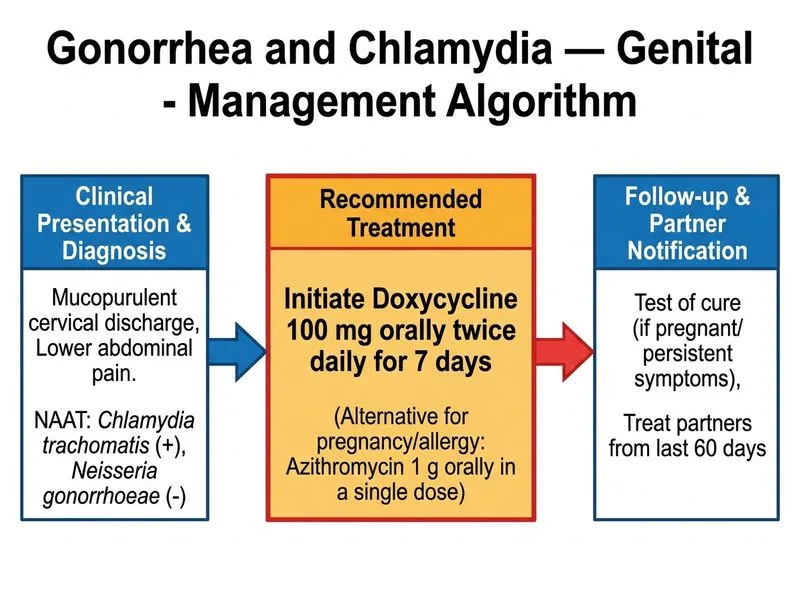 Gonorrhea and Chlamydia — Genital diagram