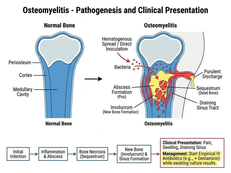 Osteomyelitis diagram