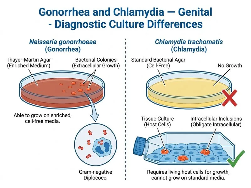 Gonorrhea and Chlamydia — Genital diagram