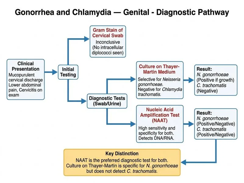 Gonorrhea and Chlamydia — Genital diagram