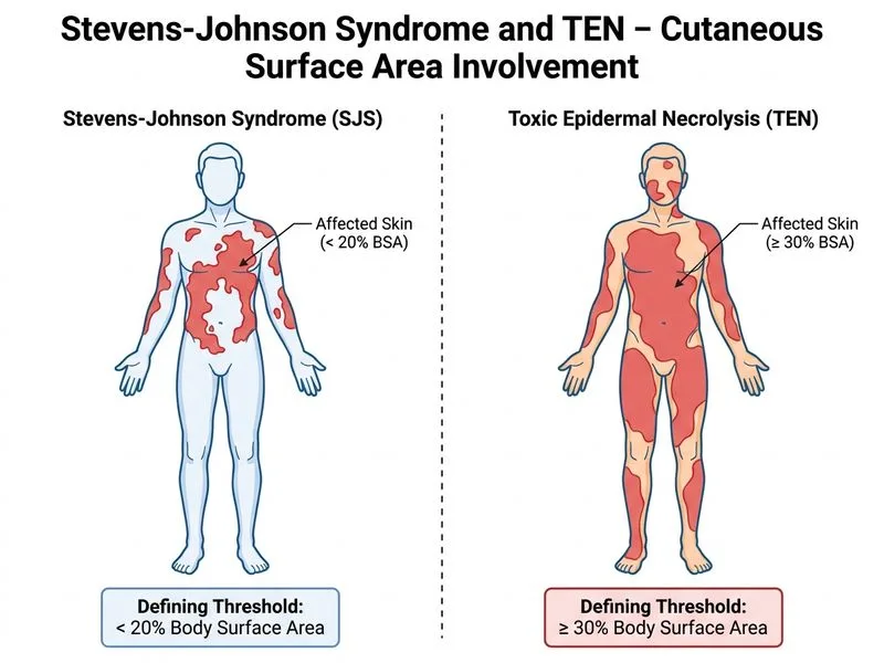 Stevens-Johnson Syndrome and TEN diagram