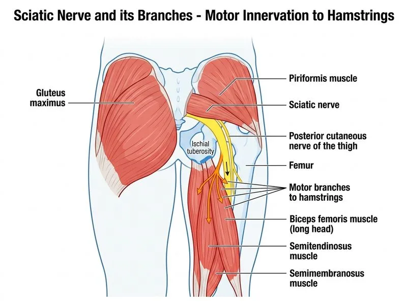 Sciatic Nerve and its Branches diagram