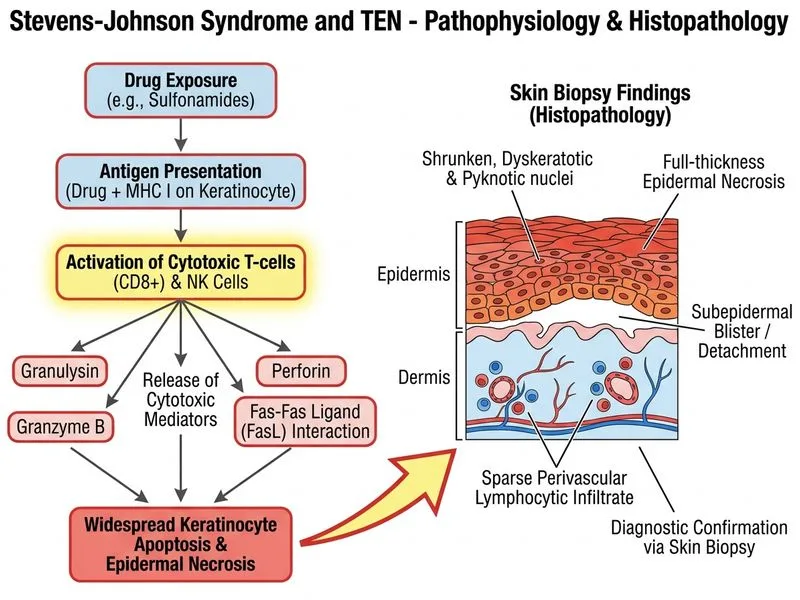 Stevens-Johnson Syndrome and TEN diagram