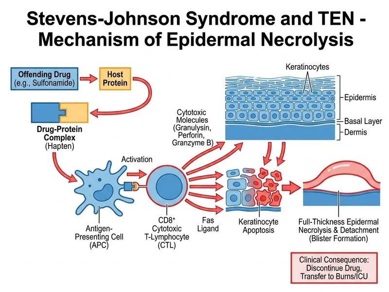 Stevens-Johnson Syndrome and TEN diagram