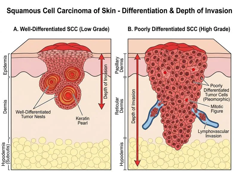 Squamous Cell Carcinoma of Skin diagram