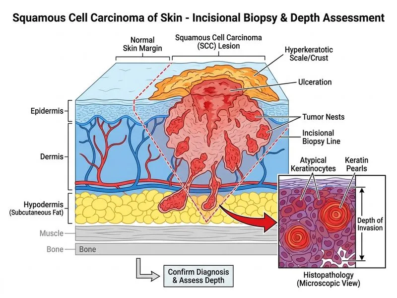Squamous Cell Carcinoma of Skin diagram