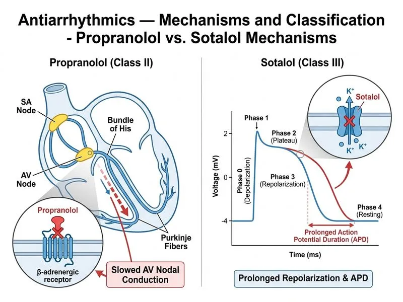 Antiarrhythmics — Mechanisms and Classification diagram
