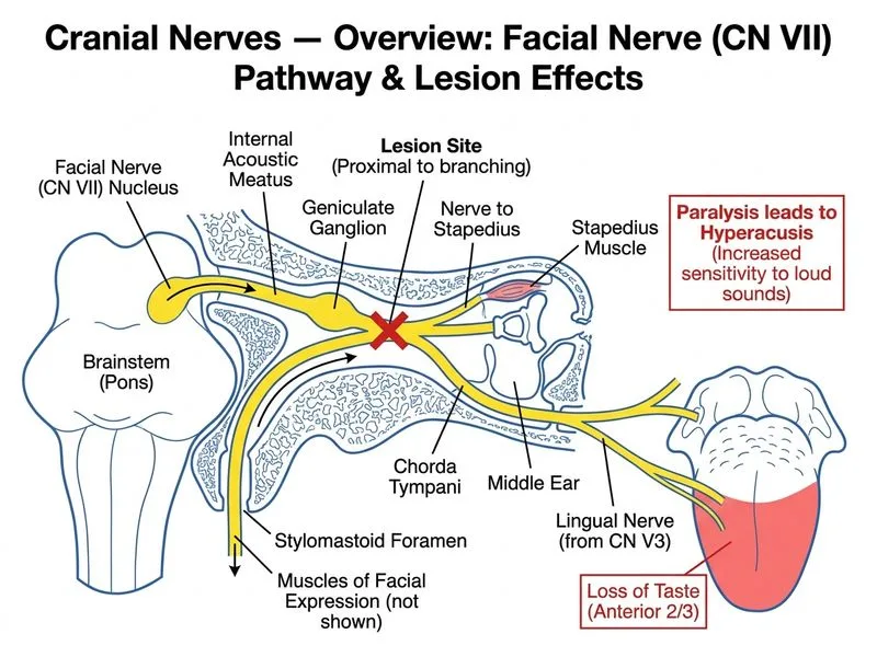 Cranial Nerves — Overview diagram