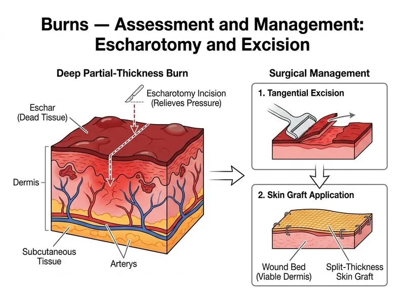 Burns — Assessment and Management diagram