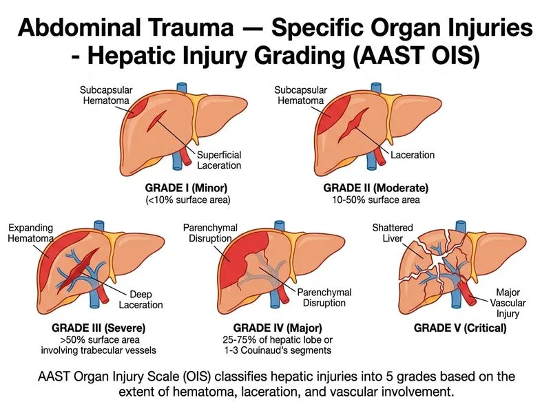 Abdominal Trauma — Specific Organ Injuries diagram
