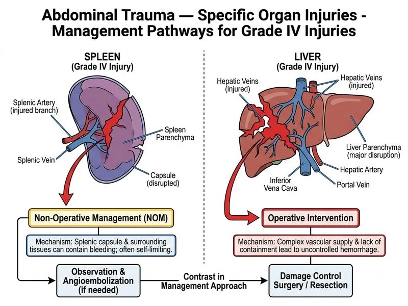 Abdominal Trauma — Specific Organ Injuries diagram