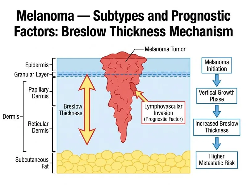 Melanoma — Subtypes and Prognostic Factors diagram