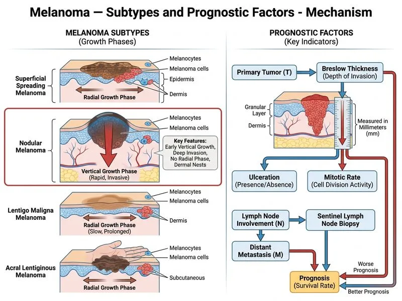 Melanoma — Subtypes and Prognostic Factors diagram