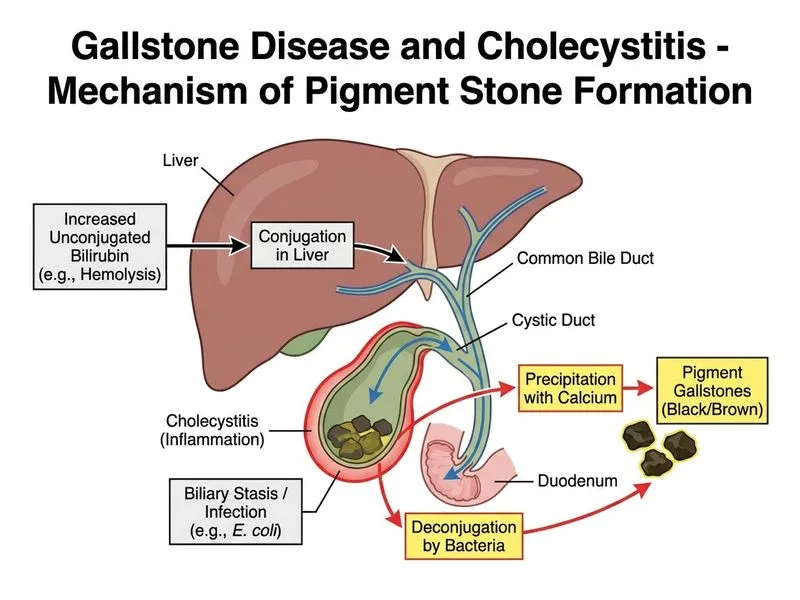 Gallstone Disease and Cholecystitis diagram