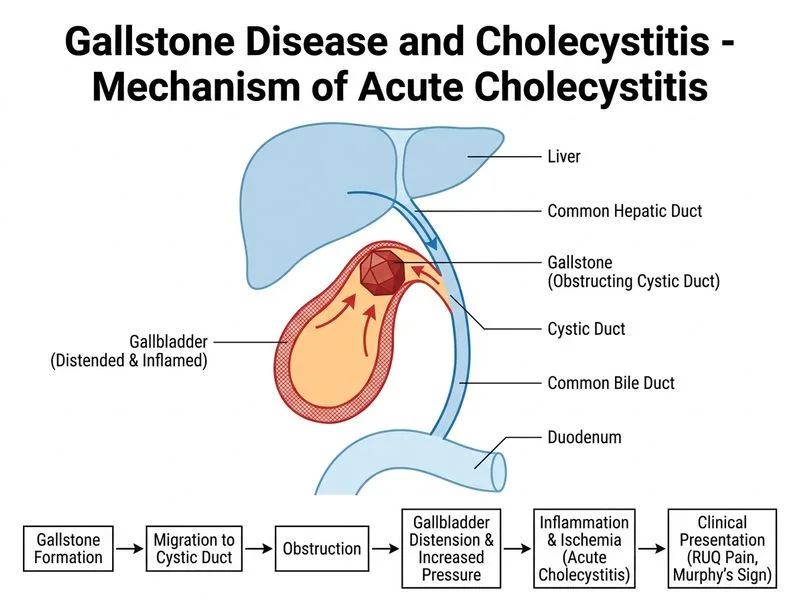 Gallstone Disease and Cholecystitis diagram