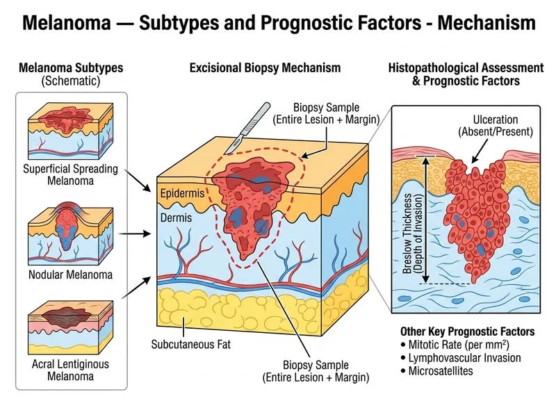 Melanoma — Subtypes and Prognostic Factors diagram