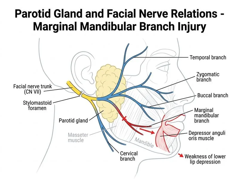 Parotid Gland and its Relations diagram
