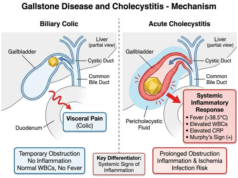 Gallstone Disease and Cholecystitis diagram