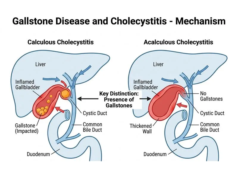 Gallstone Disease and Cholecystitis diagram