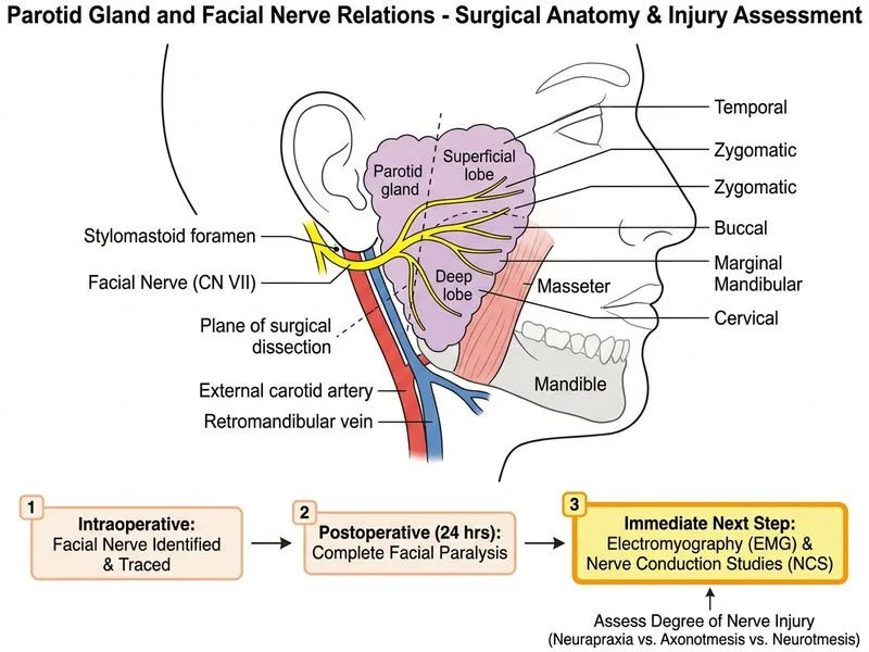 Parotid Gland and its Relations diagram