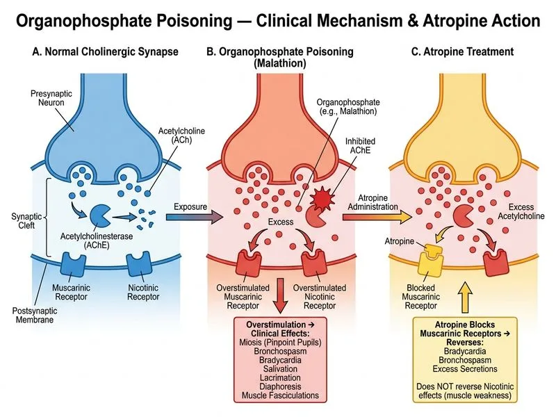 Organophosphate Poisoning — Clinical diagram