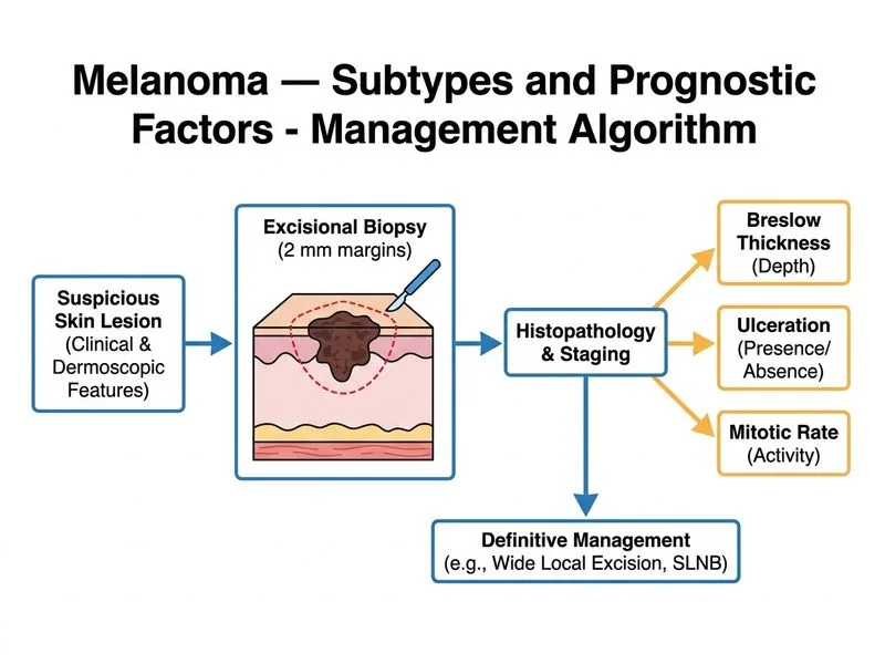Melanoma — Subtypes and Prognostic Factors diagram